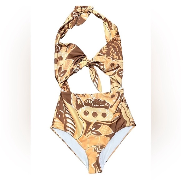 NWT Mara Hoffman Maddy One-Piece Swimsuit High waisted Cut Outs Adjustable - Picture 4 of 7